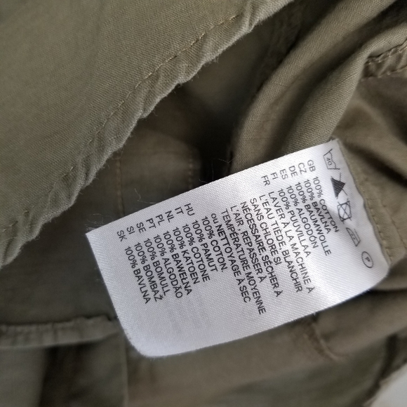 H&M Olive Utility Twill Poplin Shirt - Picture 6 of 8